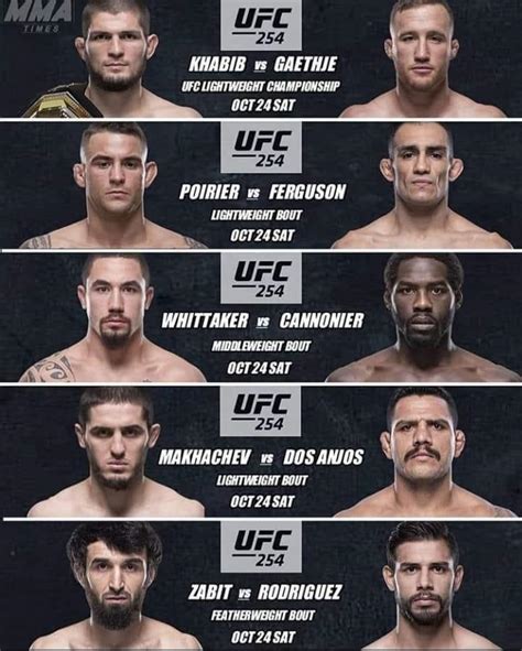 best fight cards in ufc history